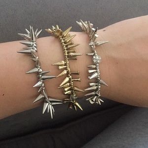Studded bracelet.